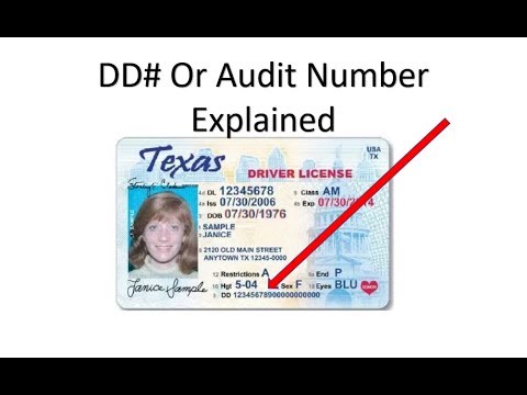 California Driver License Audit Number